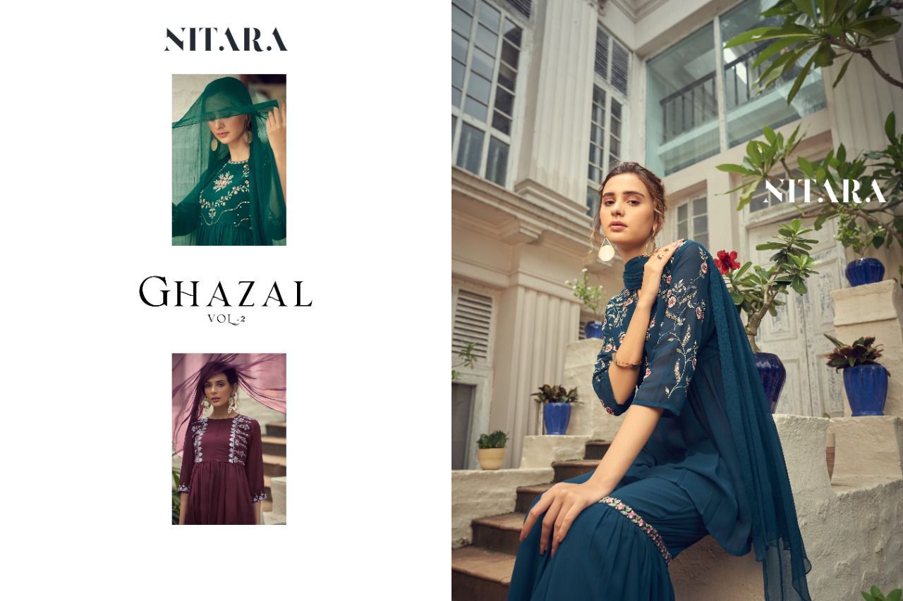 NITARA Ghazal 2 Fancy Stylish Designer Festive Wear Heavy Readymade Salwar Suit Collection